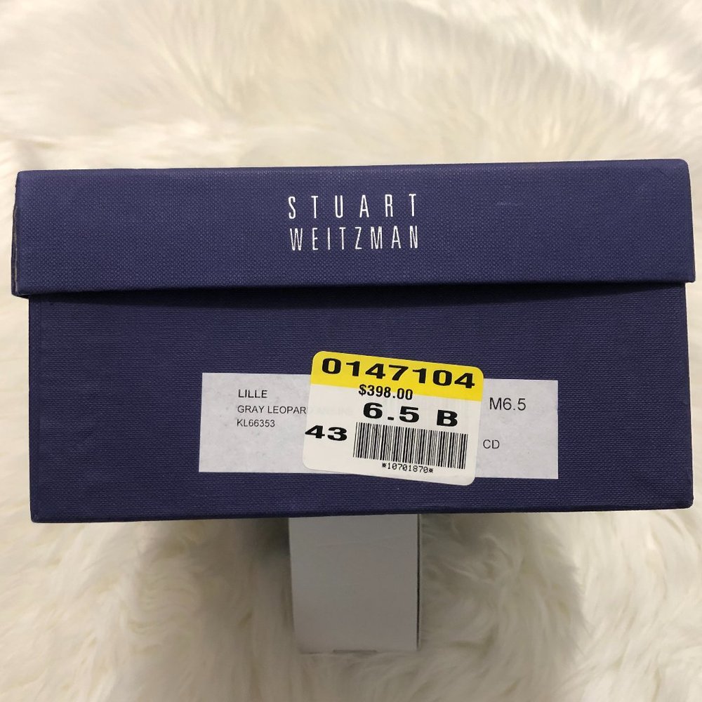 ✨ HOST PICK✨*BRAND NEW* Stuart Weitzman Leopard Print Peep Toe Heels - Size 6.5 - Picture 11 of 11